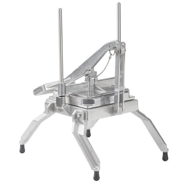 A stainless steel Nemco Easy LettuceKutter on a metal stand.