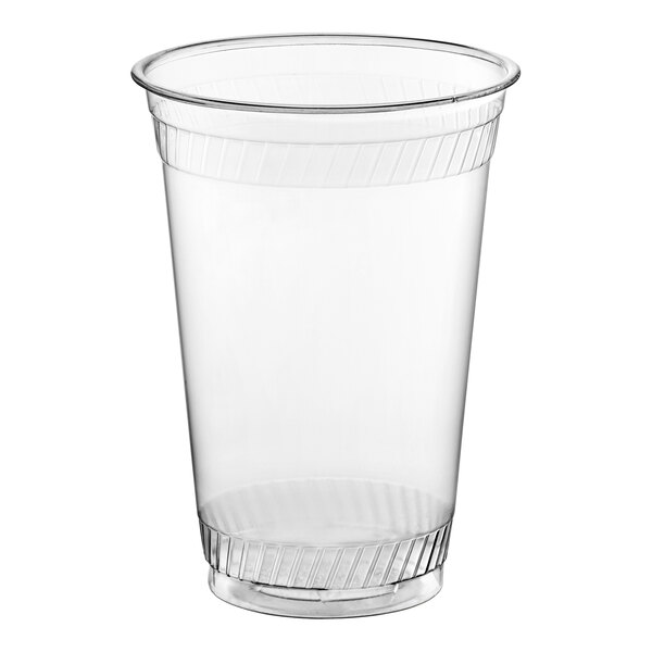 Fabri-Kal GC20NT Greenware 20 oz. Compostable Clear Customizable Plastic Cold Cup - 50/Pack