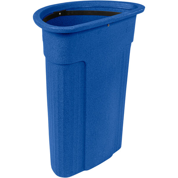 Toter Hrc21 00blu Slimline 21 Gallon Blue Half Round Trash Can Toter Hrc21 00blu Slimline 21 Gallon, Half Round Trash Can
