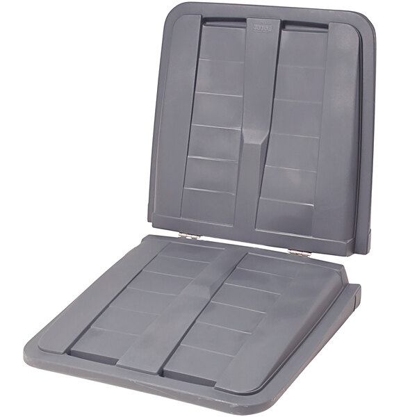 a grey plastic container with a lid