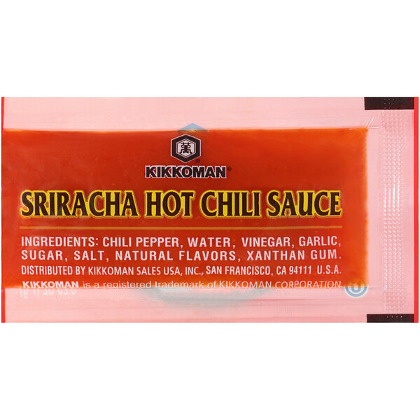 Kikkoman Sriracha Hot Chili Sauce Packet (7 Gram, 500/Case) Kikkoman Sriracha Hot Chili Sauce Packet (7 Gram, 500/Case)