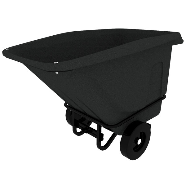 A black Toter tilt truck with wheels.