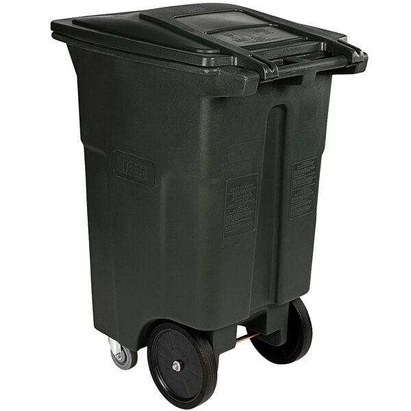 Toter ACC64-56915 64 Gallon Green Rectangular Rotational Molded Wheeled ...