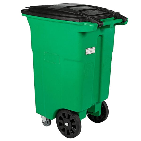 Toter ACO64-59625 Organics 64 Gallon Lime Green Rectangular Caster Cart ...