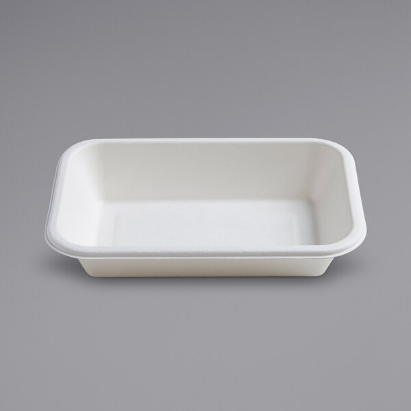 Fineline 42RCB16 Conserveware 16 oz. Bagasse Rectangular Bowl - 600/Case