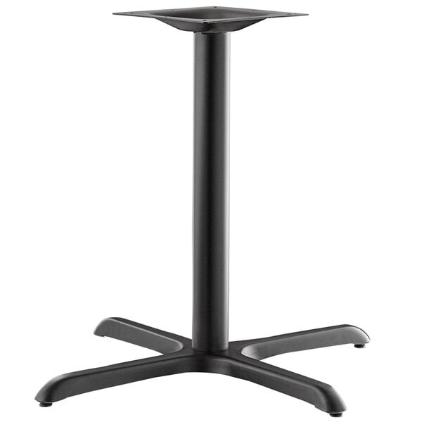 a black table base with a square base