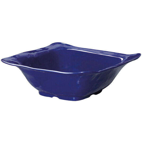 a blue bowl with a white background