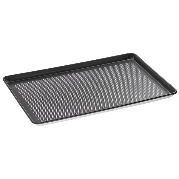 18 x 26 Perforated Full Size 19 Gauge Wire in Rim Aluminum Sheet Pan