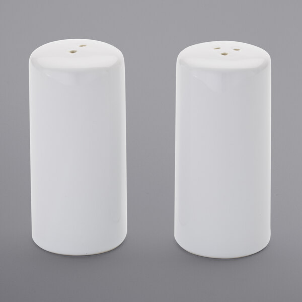 American Metalcraft CSPR1 2.5 oz. Ceramic Round Salt and Pepper Shaker Set