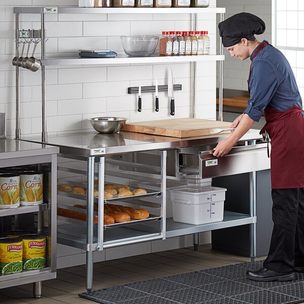 Commercial Kitchen Prep Shelf Stainless Steel Double Overshelf Catering 1500mm 