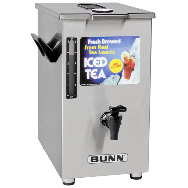 Bunn 03250.0006 TD4 4 Gallon Square Iced Tea Dispenser with Brew