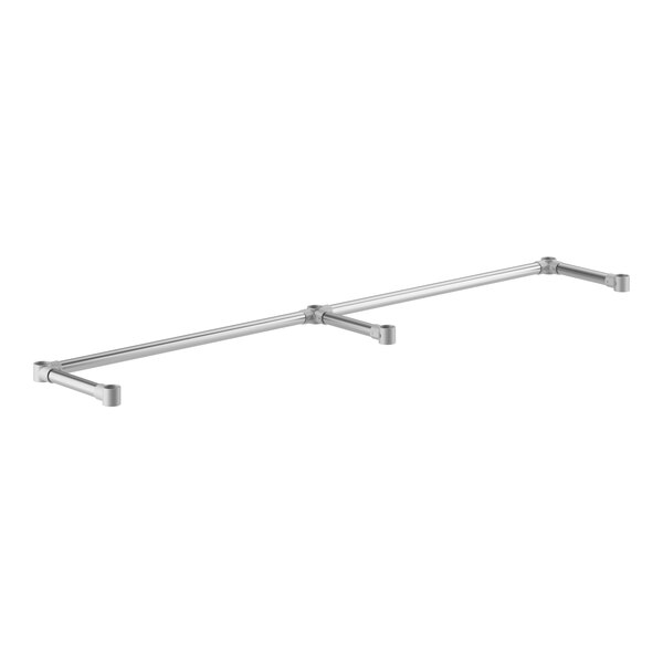 A Regency stainless steel cross brace with two metal bars with holes.