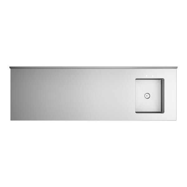 Regency 30" x 96" 16 Gauge Stainless Steel Work Table with Right Sink and Cross Bracing