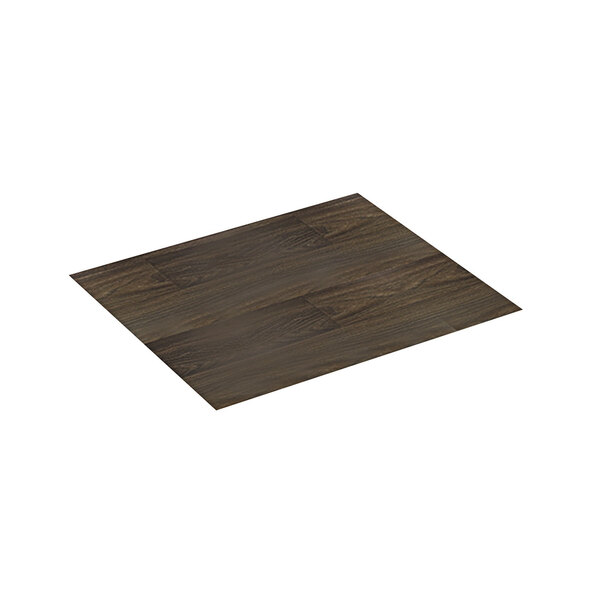 A Palmer Snyder dark walnut vinyl portable dance floor panel with a wooden surface.