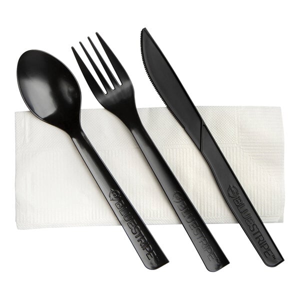 Eco-Products EP-S115 6" Wrapped Cutlery Kit with Napkin - 250/Case