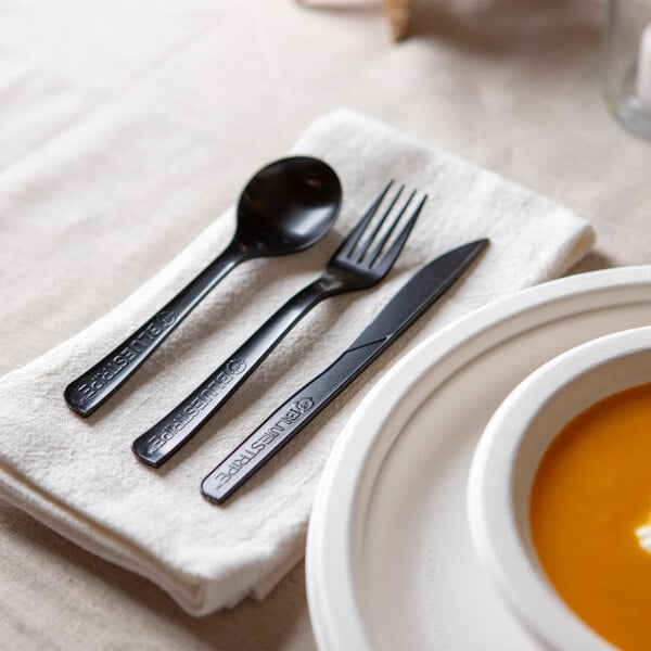 Eco-Products EP-S115 6" Wrapped Cutlery Kit with Napkin - 250/Case