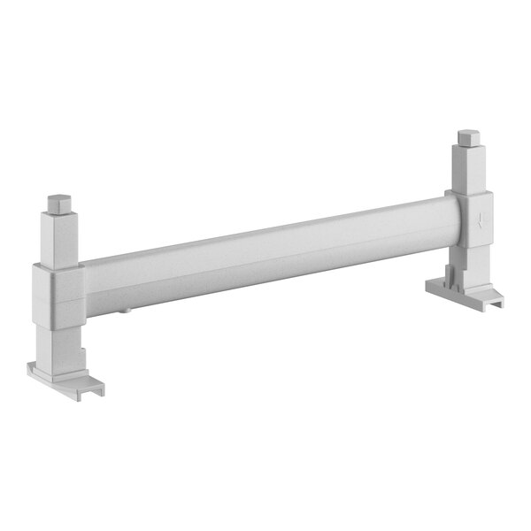 A white Cambro Camshelving® dunnage stand with two legs.