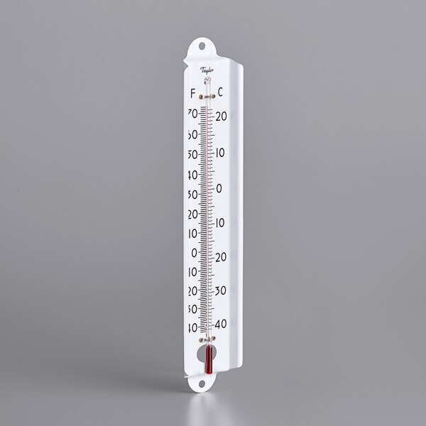 Taylor 1106J Vertical Metal Wall Thermometer, 12 , -50F to 70F