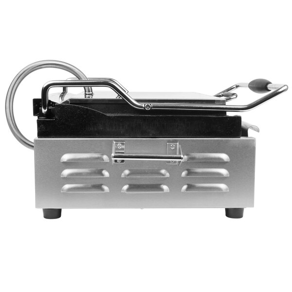A Cecilware Single Panini Grill with a metal handle.