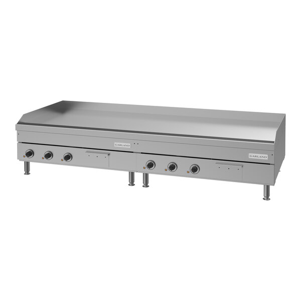 A commercial stainless steel electric floor fryer with split pot design and digital controls.