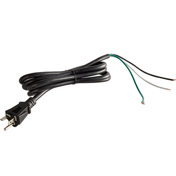 An Avantco black electrical cord with a plug.
