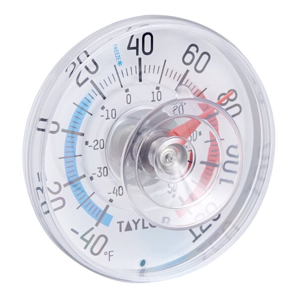 Taylor 5321N 3 1/2" Dial Stick-On Outdoor Window Thermometer