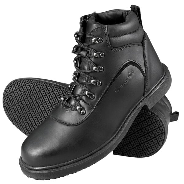 slip on boots black
