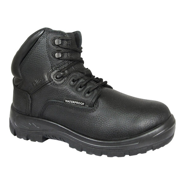 Genuine Grip® 6050 Poseidon Men's Size 11.5 Wide Width Black Waterproof Composite Toe Non Slip Full Grain Leather Boot