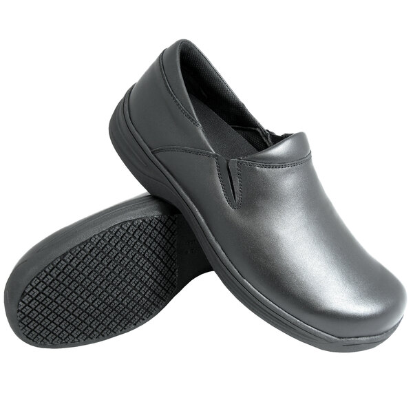 mens black leather non slip shoes