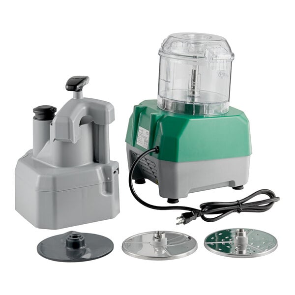 AvaMix Revolution CFBB342DC Combination Food Processor with 3 Qt. Clear Plastic Bowl, Continuous Feed, and 2 Discs - 1 hp