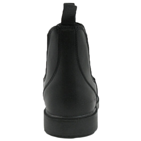 a black shoe with a black sole