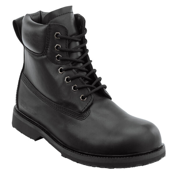 A black SR Max steel toe work boot with laces.