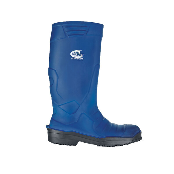 a blue boot with a white background
