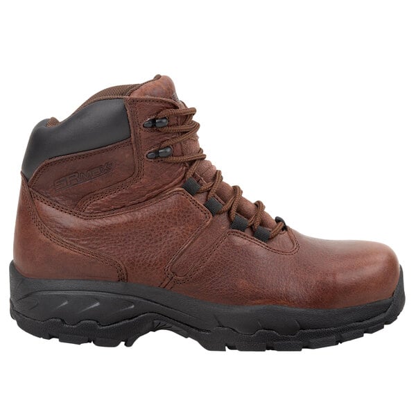 A brown SR Max Denali waterproof hiker boot with black soles.