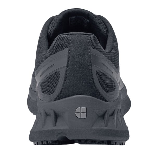The back of a black Shoes For Crews Endurance II athletic shoe.