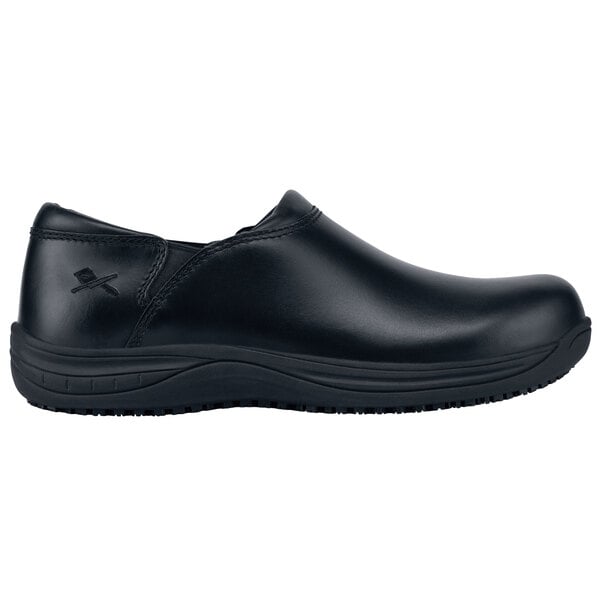 A black MOZO water-resistant non-slip clog for women.