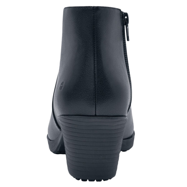 the bottom of a black boot