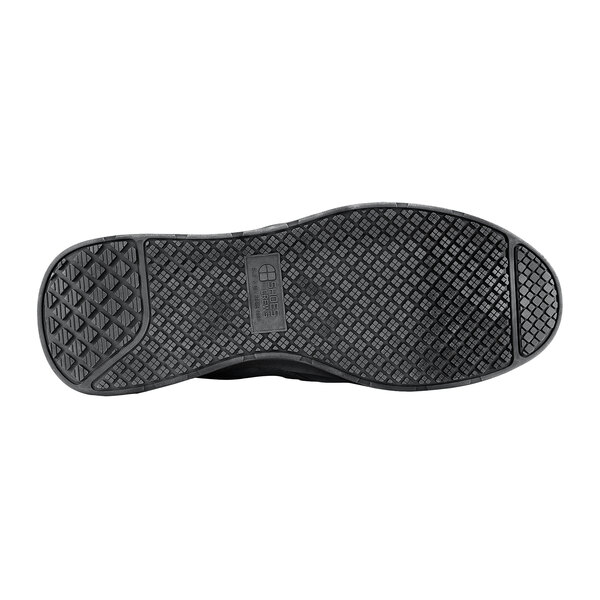 The black sole of a Shoes For Crews Mason men's wide width shoe.