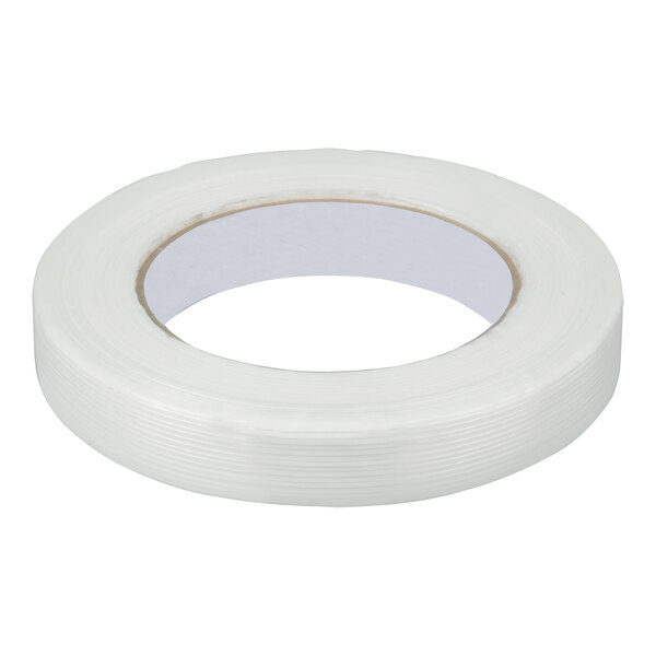 A roll of Shurtape general purpose fiberglass reinforced strapping tape.
