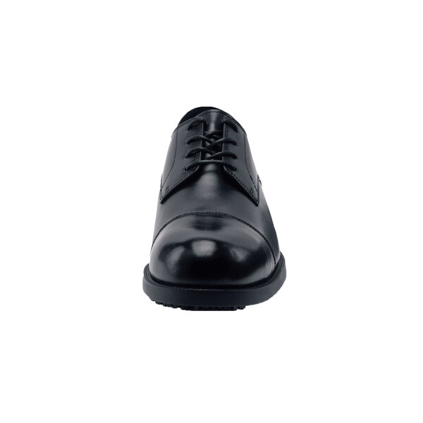 Shoes For Crews Senator men's black dress shoe with laces.
