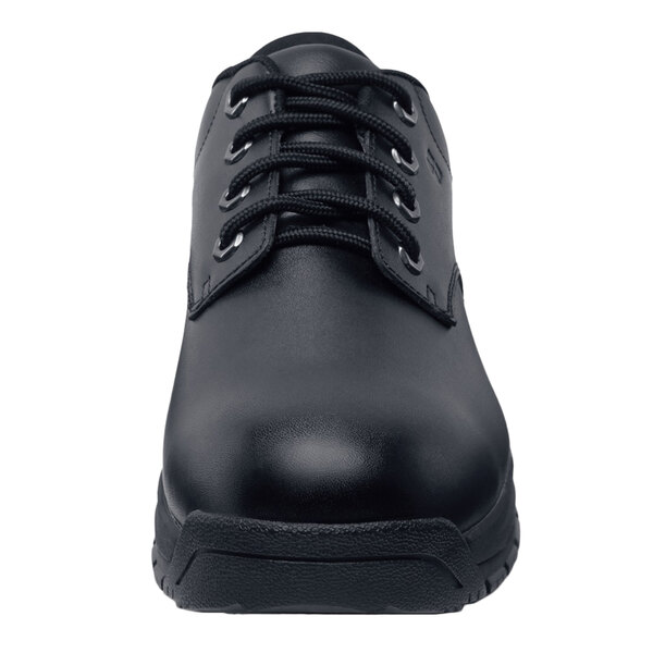 Shoes For Crews Cade men's black work boot with laces.