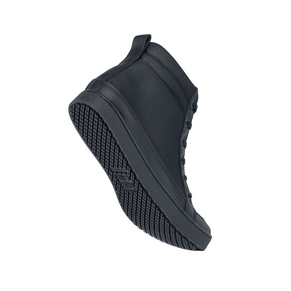 A black MOZO women's athletic shoe with rubber soles.