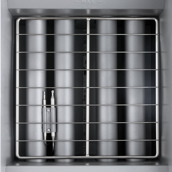 MainStreet Equipment Liquid Propane 50 lb. Stainless Steel Floor Fryer - 120,000 BTU