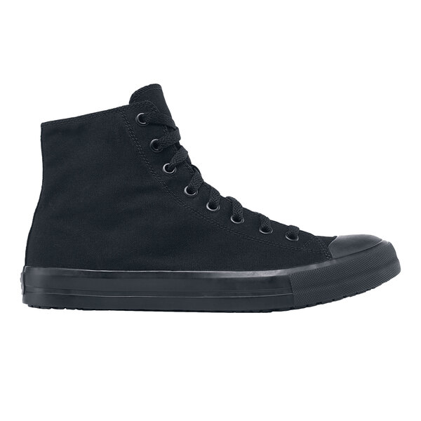 black canvas non slip shoes