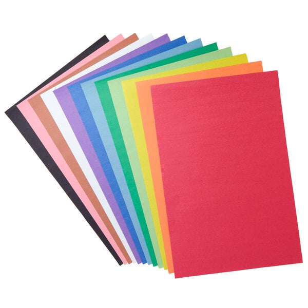 Crayola 990055 12" x 18" 12Assorted Color Construction Paper 48/Pack
