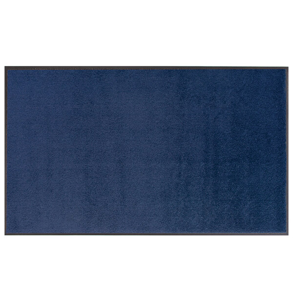 A blue rectangular Lavex entrance mat with a black border.