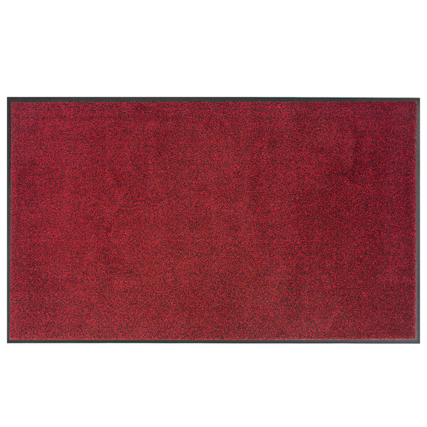 A red Lavex entrance mat with black specks.