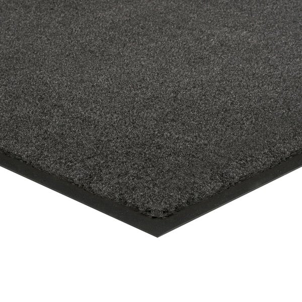 A gray Lavex olefin entrance mat with a black border.