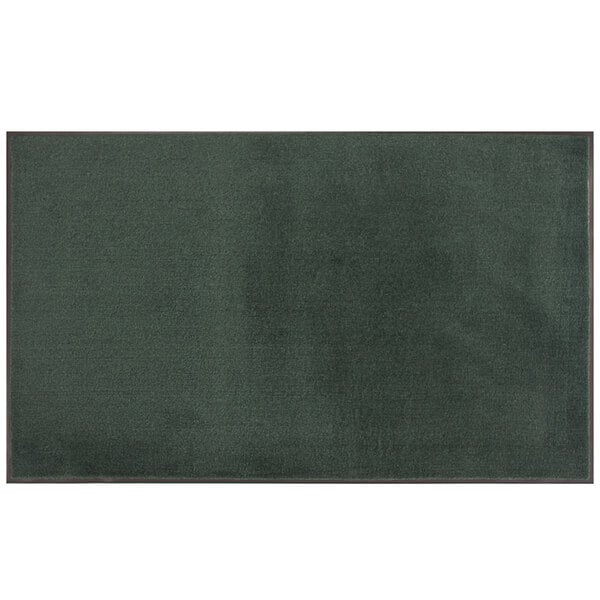 A dark green Lavex Olefin entrance mat with a black border.