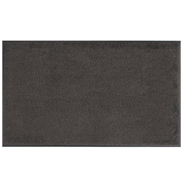 A gray nylon entrance mat with a black border.
